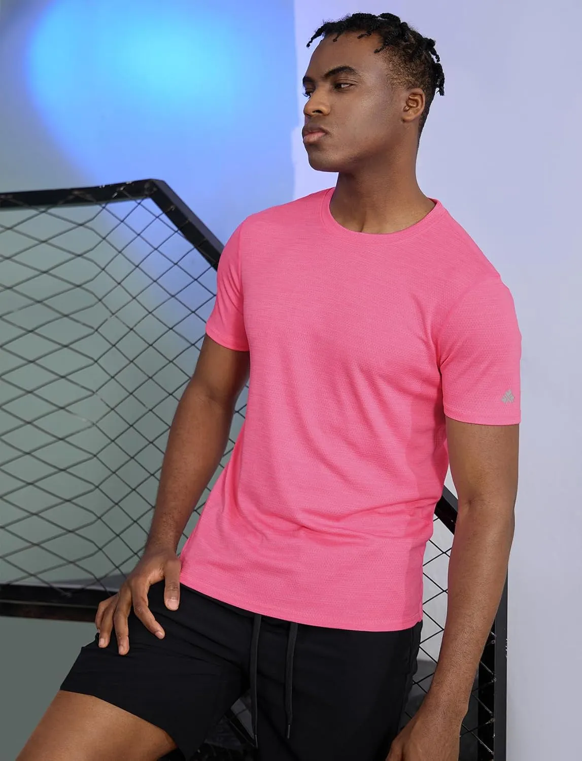 Zengjo Athletic Shirts for Men Quick Dry Short Sleeve Running Workout Gym T-Shirts Moisture Wicking Crewneck Tee