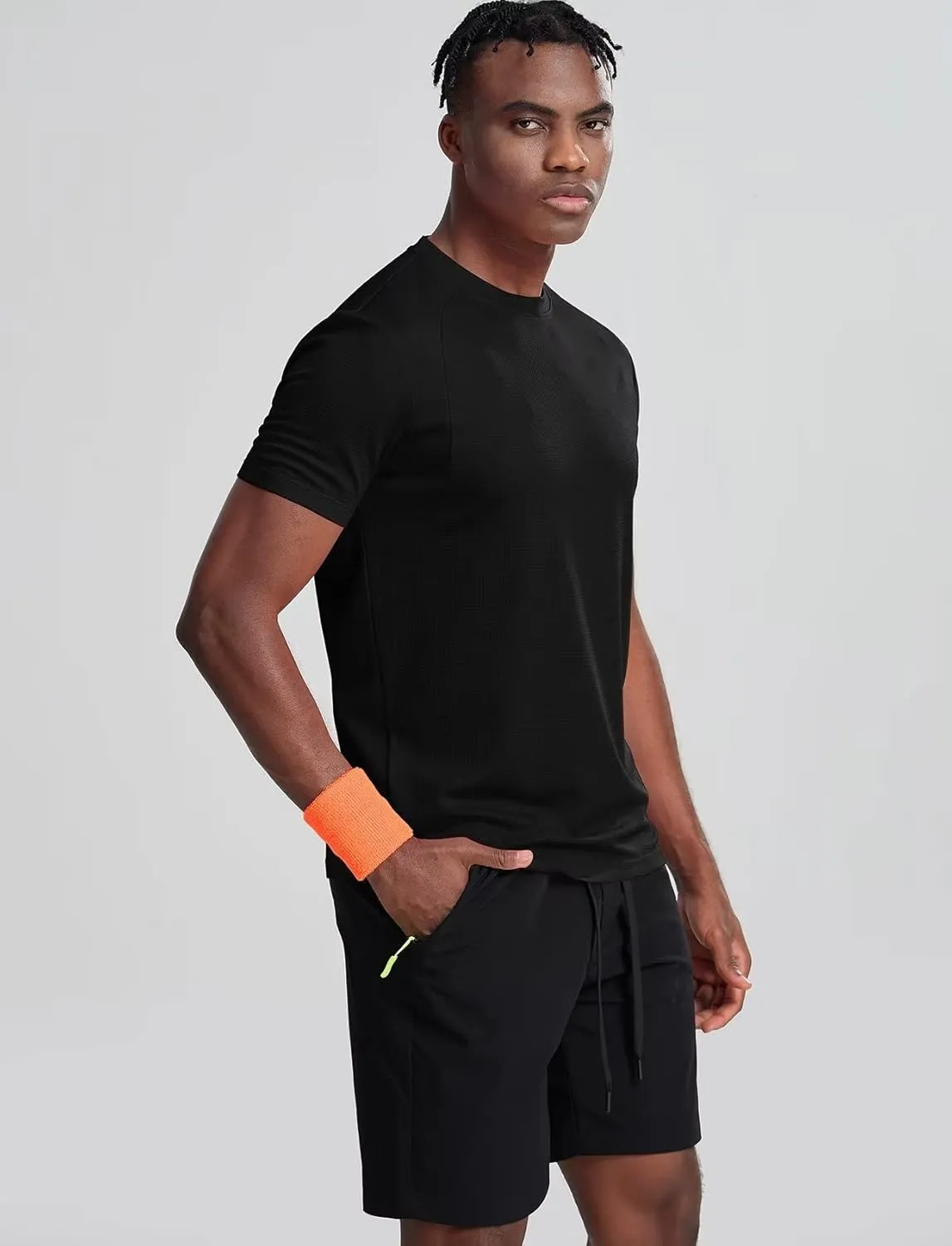 Zengjo Mens Athletic Shirts Quick Dry Short Sleeve Gym Workout Running Moisture Wicking T-Shirts Fitted Crewneck Tees