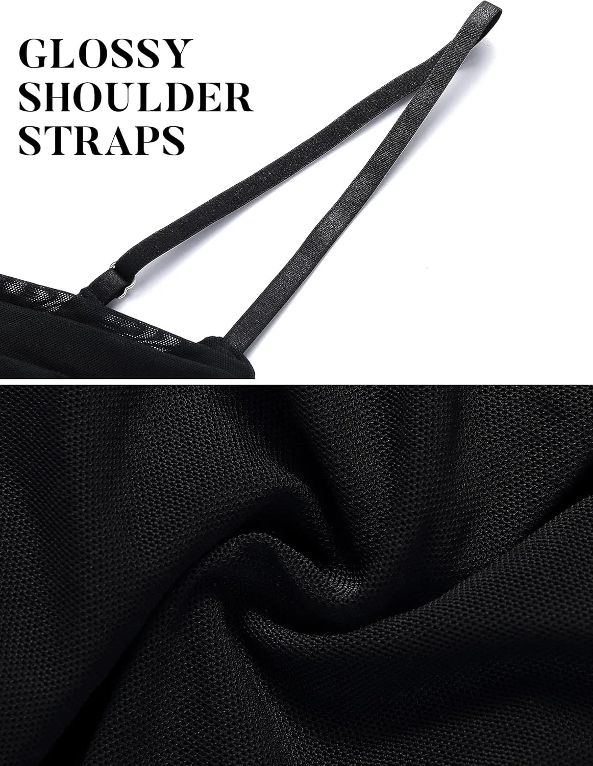 ZESICA Women's Summer Corset Tops Sexy Spaghetti Straps Mesh Bustier Top Cute Camisole Tank Tops