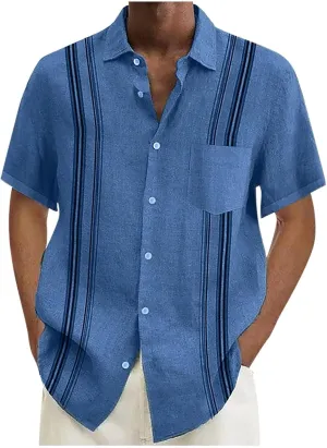 ZYXTIM Hawaiian Shirt for Men Short Sleeve Floral Print Button Down Loose Casual Tropical Holiday Summer Beach Tops Big&Tall