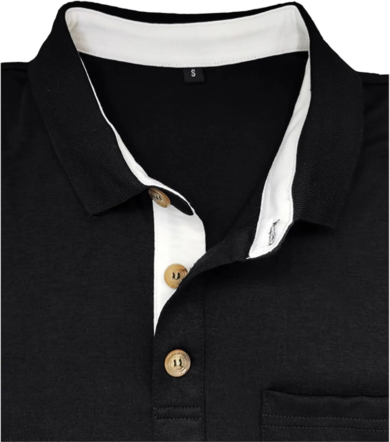 ZYXTIM Men's Short Sleeve Henley Tee Fashion Button Business Work Golf Polo Shirts Summer Soild Slim Ribbed T-Shirts Big&Tall