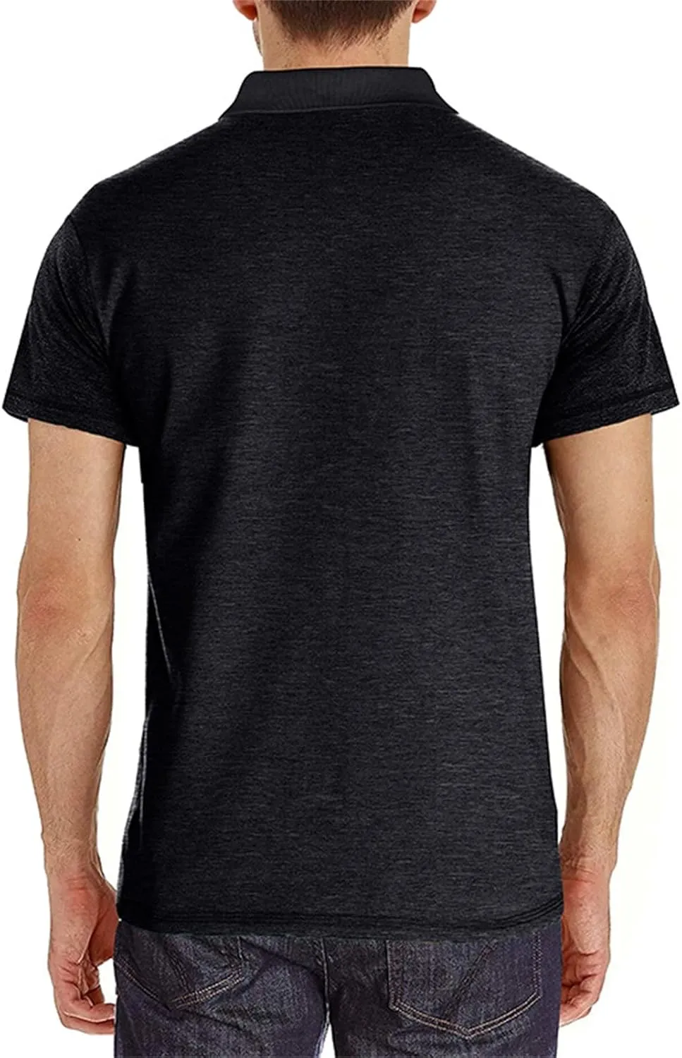 ZYXTIM Men's Short Sleeve Henley Tee Fashion Button Business Work Golf Polo Shirts Summer Soild Slim Ribbed T-Shirts Big&Tall