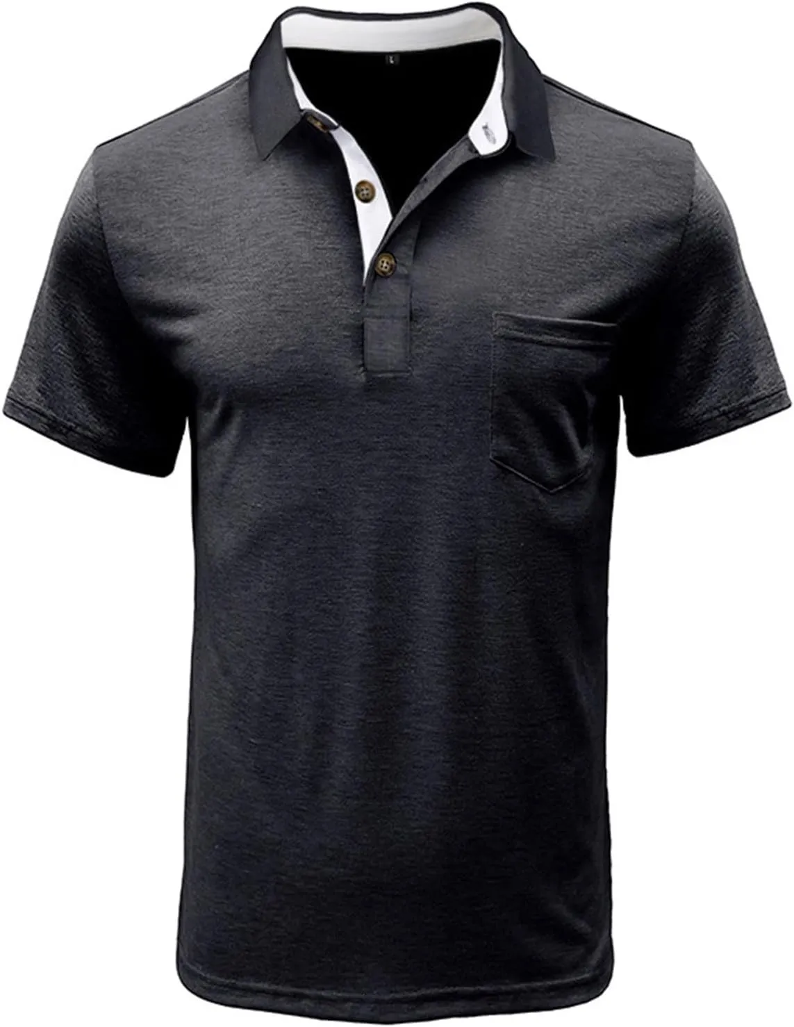 ZYXTIM Men's Short Sleeve Henley Tee Fashion Button Business Work Golf Polo Shirts Summer Soild Slim Ribbed T-Shirts Big&Tall